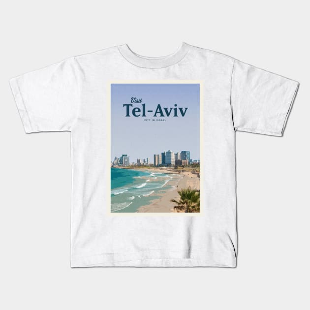 Visit Tel-Aviv Kids T-Shirt by Mercury Club